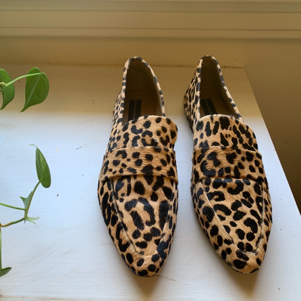 Steven by Steve Madden Calf Hair Leopard flats size 9